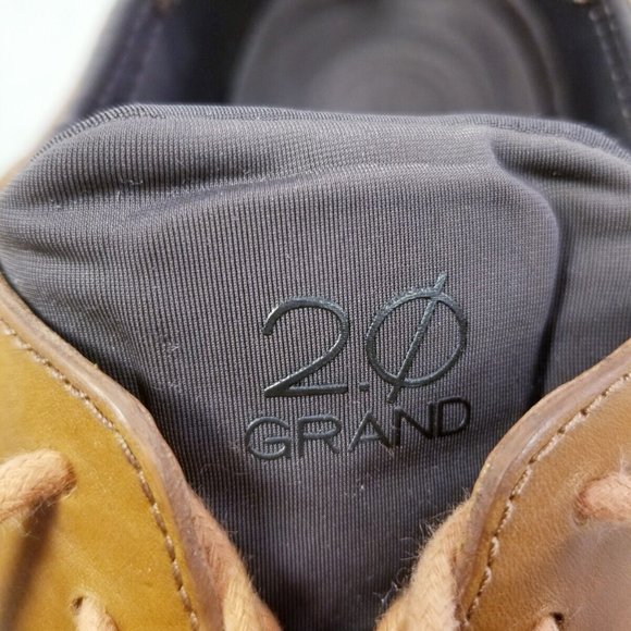 COLE HAAN ZEROGRAND MEN OXFORDS LACES SHOES SNEAKERS BROWN LEATHER SIZE 9 M - Picture 7 of 12